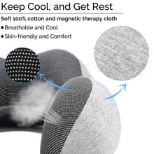 Load image into Gallery viewer, Travel Pillow, 100% Pure Memory Foam Neck Pillow, Soft &amp; Breathable Cotton Cover