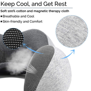 Travel Pillow, 100% Pure Memory Foam Neck Pillow, Soft & Breathable Cotton Cover