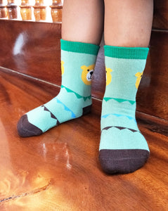 Non Skid Anti Slip Crew Socks With Grips For Baby Toddlers Boys (3-5 Years)