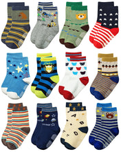 Load image into Gallery viewer, Non Skid Anti Slip Crew Socks With Grips For Baby Toddlers Boys (3-5 Years)