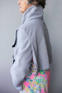 My Hygge Jacket: Gray Fleece Bed