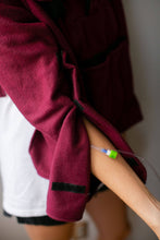 Load image into Gallery viewer, My Hygge Jacket: Burgundy Fleece Bed