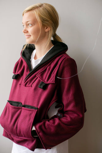 My Hygge Jacket: Burgundy Fleece Bed